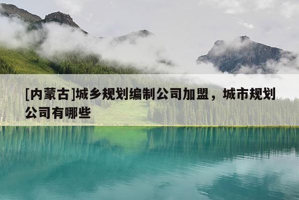 [內(nèi)蒙古]城鄉(xiāng)規(guī)劃編制公司加盟，城市規(guī)劃公司有哪些