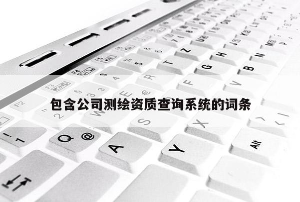 包含公司測(cè)繪資質(zhì)查詢系統(tǒng)的詞條