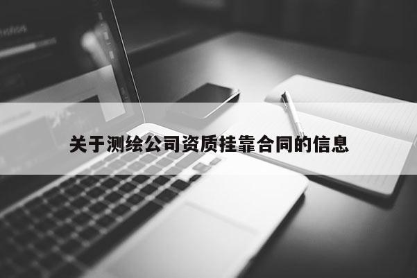 關(guān)于測繪公司資質(zhì)掛靠合同的信息